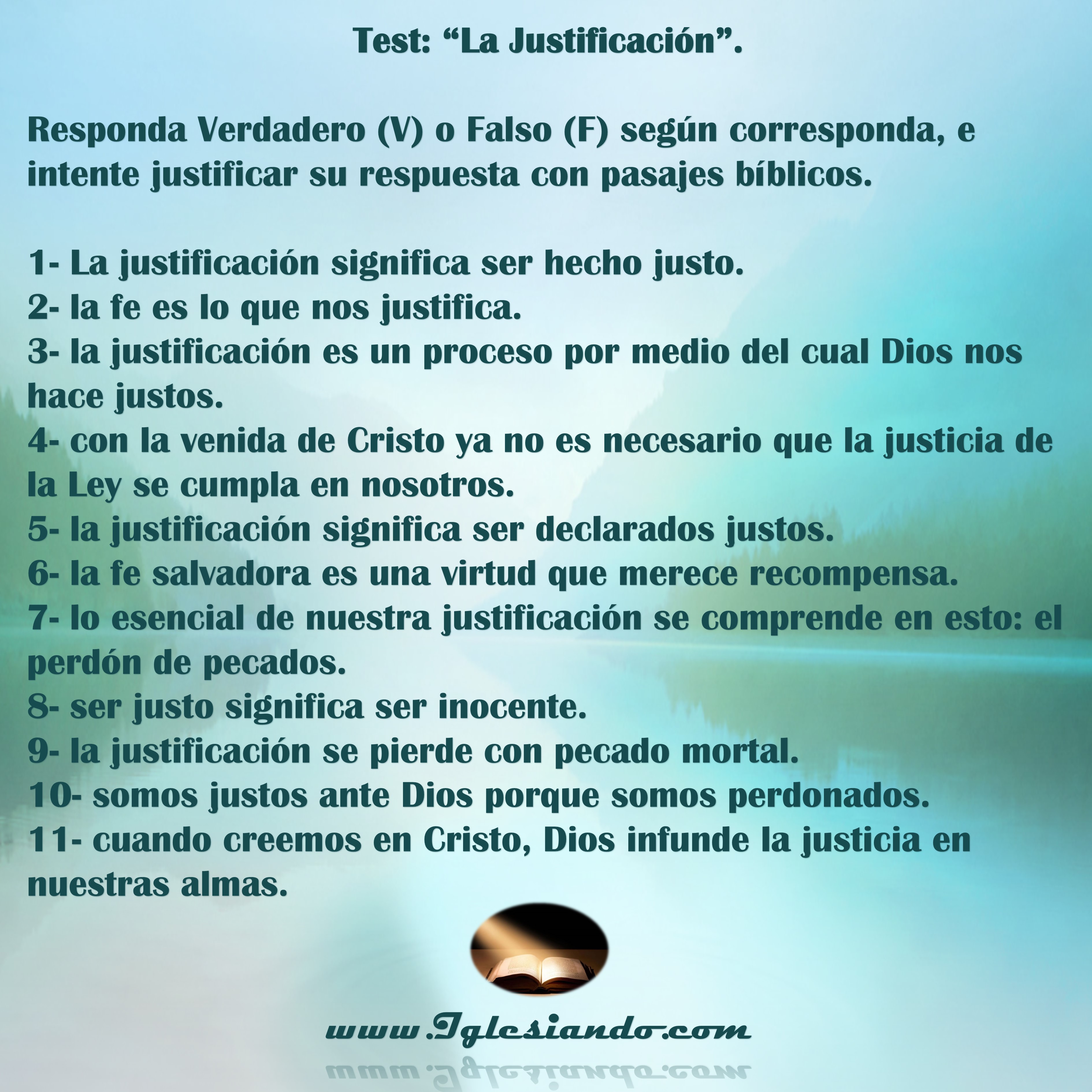 ¿Comprendes bíblicamente que es ser justificado? – IGLESIANDO